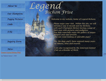 Tablet Screenshot of legendbichons.com